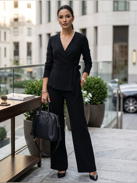 Black Halo Pants - Black Halo Apollo Two Piece Pant Suit Black